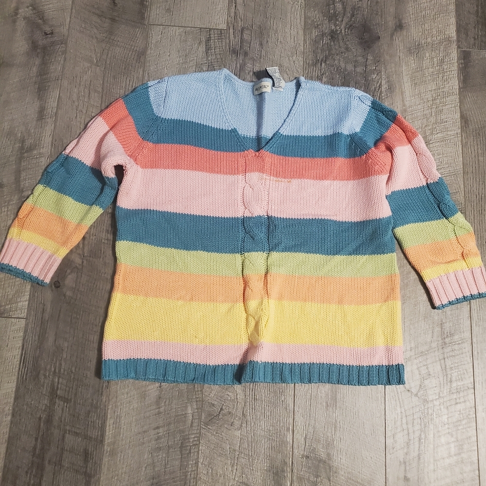 Stripped White Stag Sweater